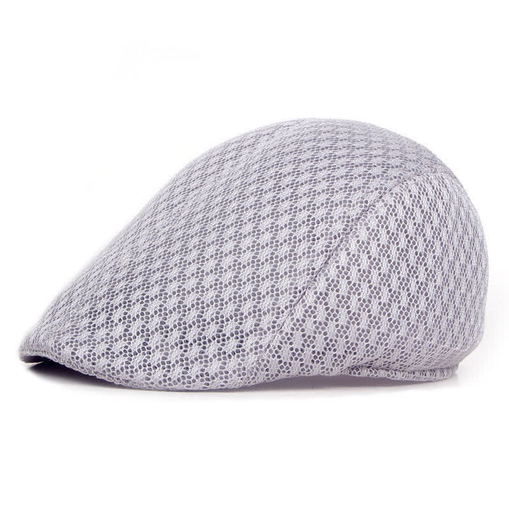 Mesh Summer Solid Color Flat Beret Hat