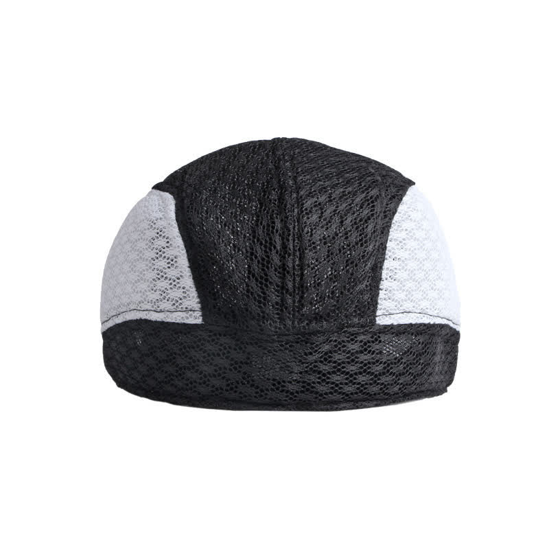 Hollow Out Mesh Summer Black White Flat Beret Hat