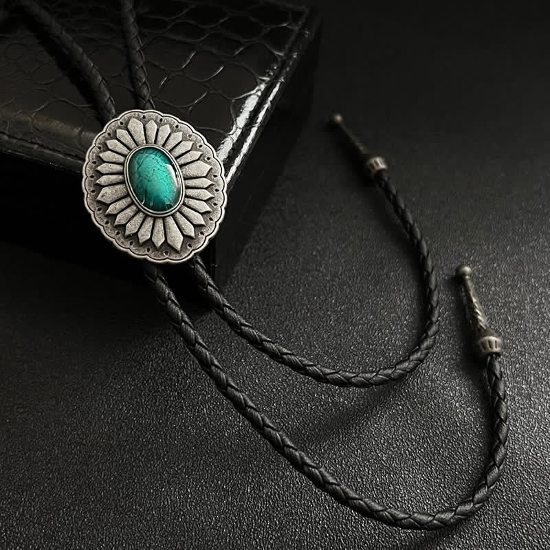 Sunburst Turquoise Western Accessory Bolo Tie