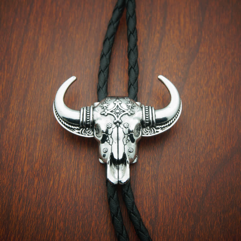 Country Texas Longhorn Bull Head Bolo Tie