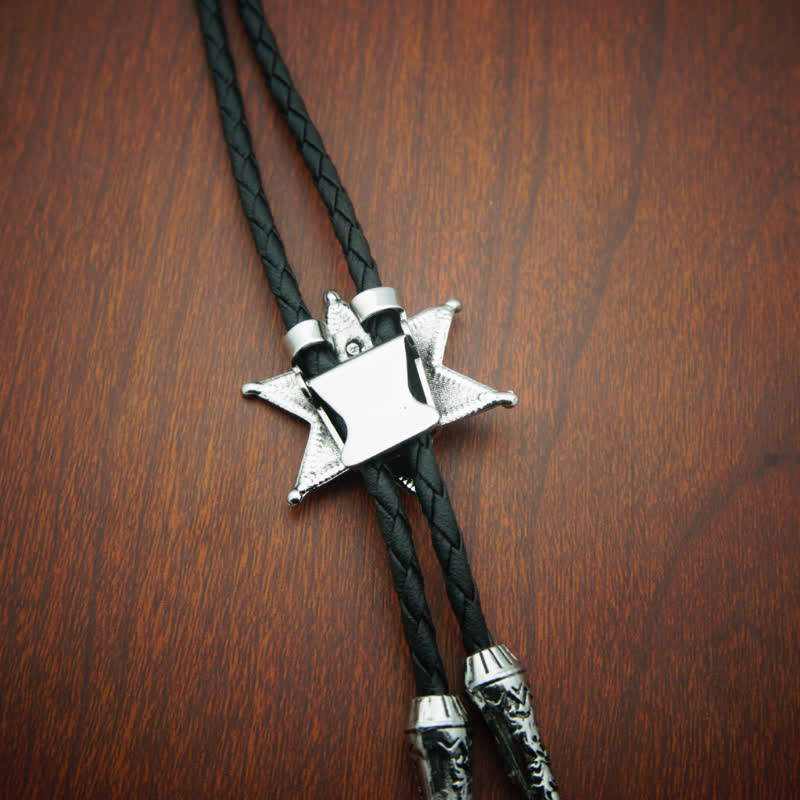 Punk Cowboy Vintage Plated Star Bolo Tie