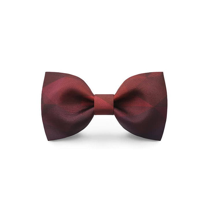 Men's Graceful Red Wave Floral Printed Bow Tie