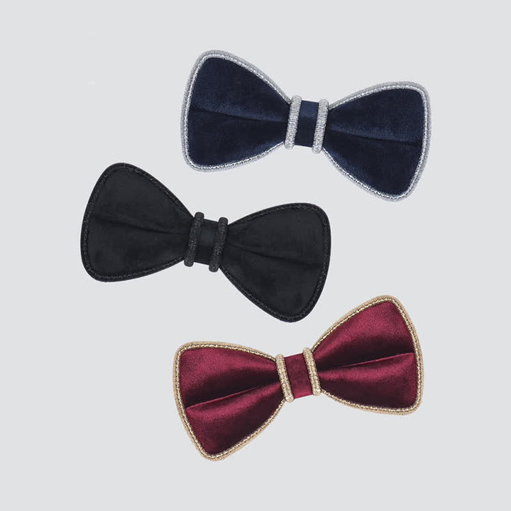 Men's Velvet Decorative Bling Edge Bow Tie