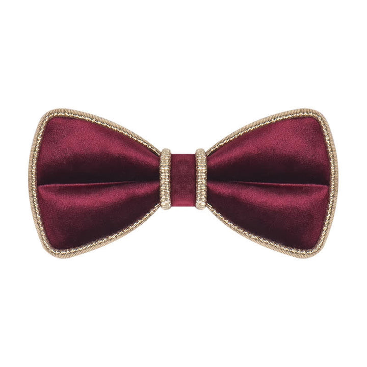 Men's Velvet Decorative Bling Edge Bow Tie