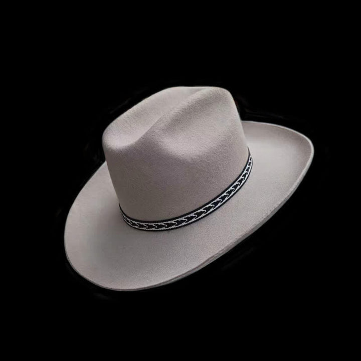 Western Classic Wide Brim Wool Cowboy Hat