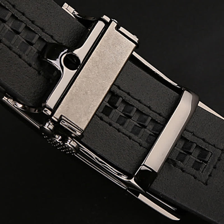 Men's Business Unique Crocodile Automatic Buckle Leather Belt