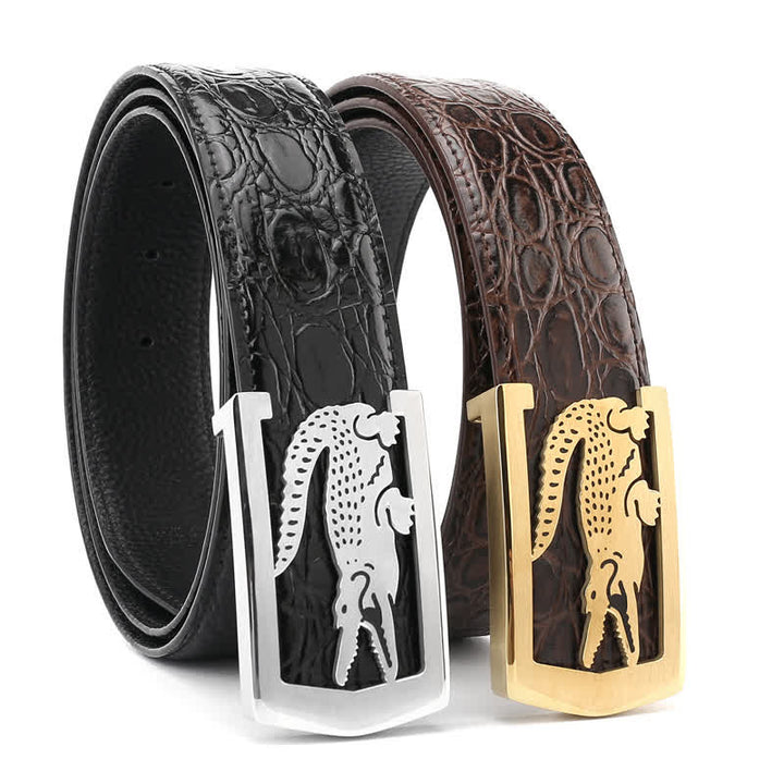 Men's Stylish Cartoon Crocodile Buckle Leather Belt