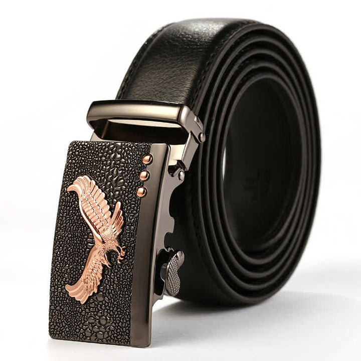 Men's Classic Business Eagle Automatic Buckle Leather Belt