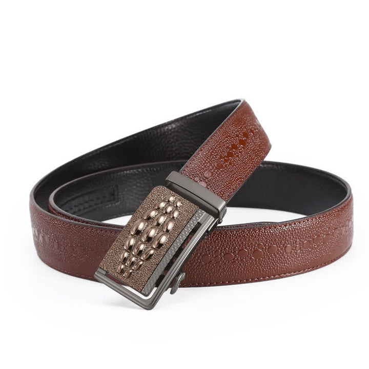 Men's Formal Crocodile Pattern Automatic Buckle Leather Belt