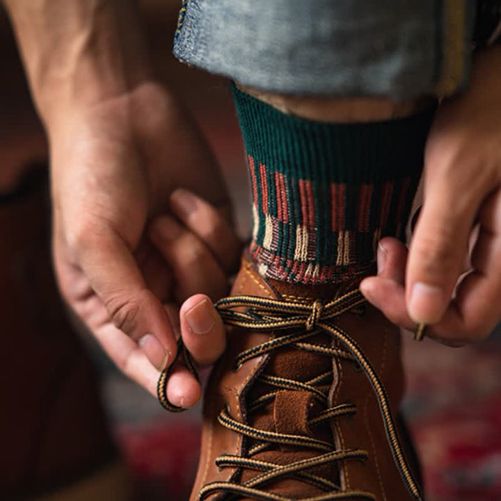 Colored Tribal-Like Pattern Cotton Socks