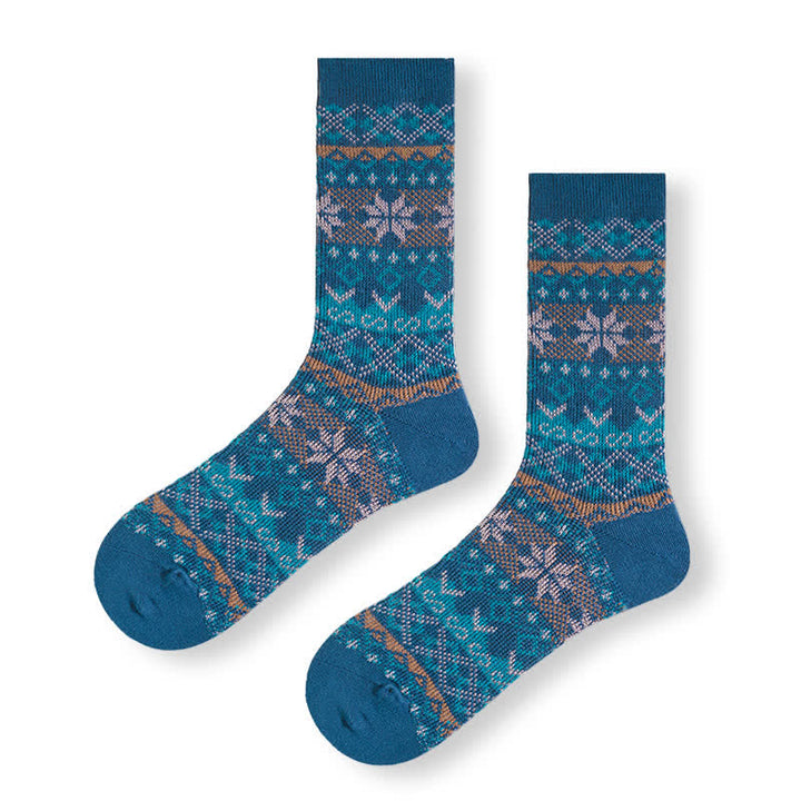 Dazzeling Retro Native Style Cotton Crew Socks