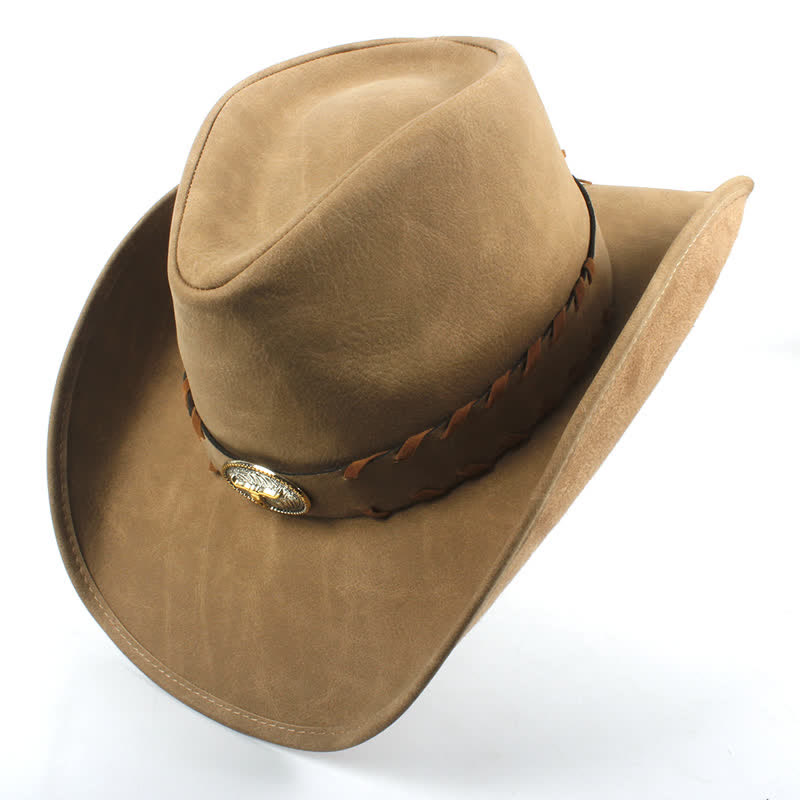 Dark Khaki Outdoor Wide Brim Western Cowboy Hat