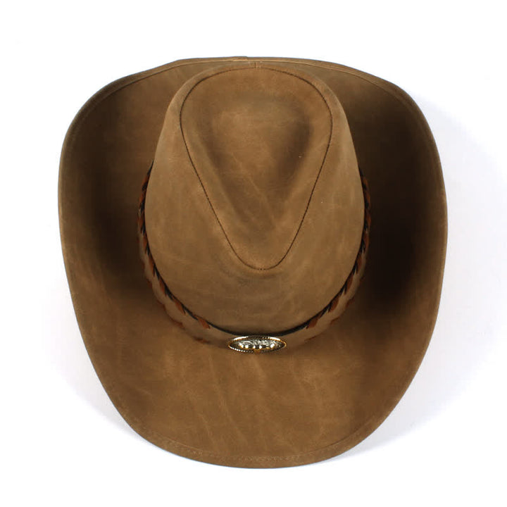 Dark Khaki Outdoor Wide Brim Western Cowboy Hat