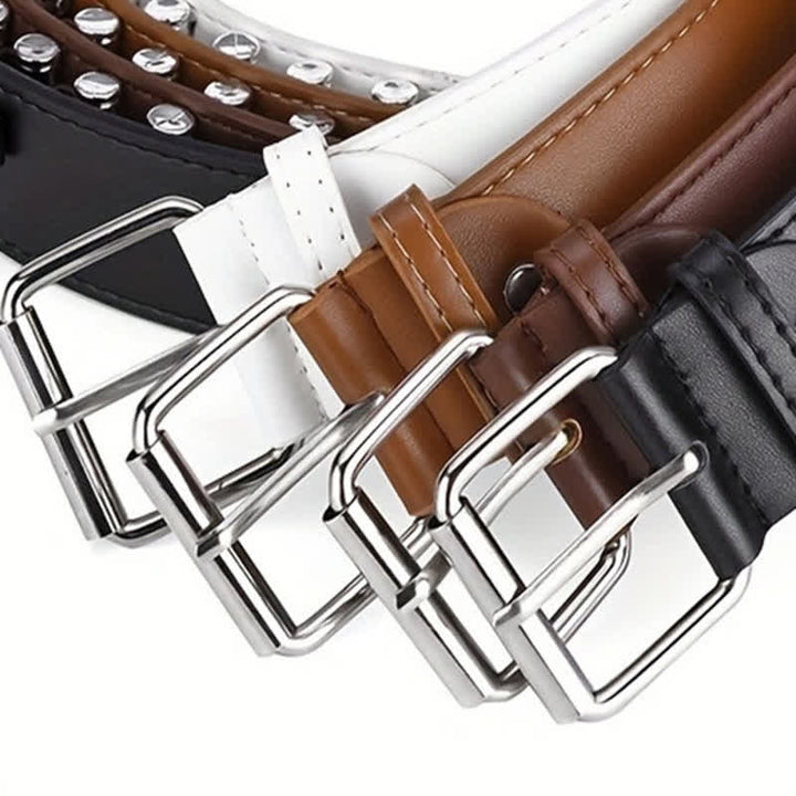 Stylish Punk Bullets Rivet Decor Leather Belt