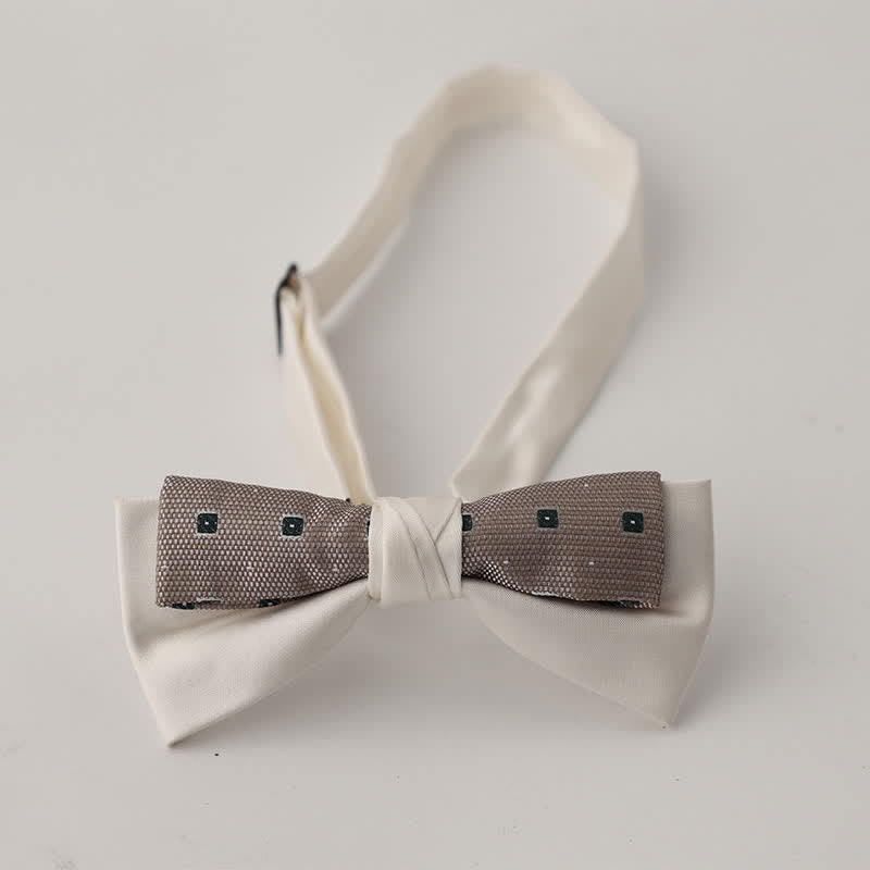 Men's Unqiue Two-Layer Patchwork Floral Bow Tie