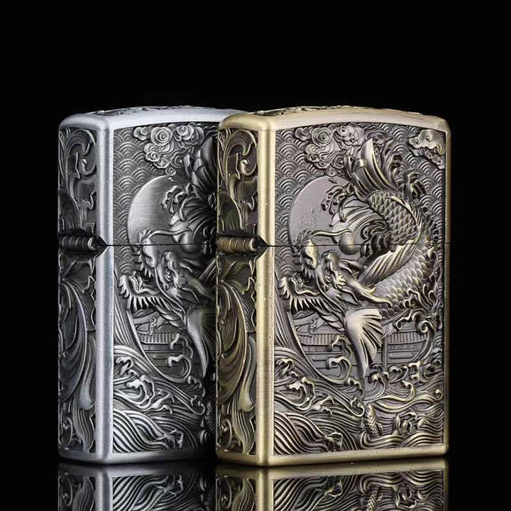 Dragon Fish Relief Refillable Kerosene Lighter