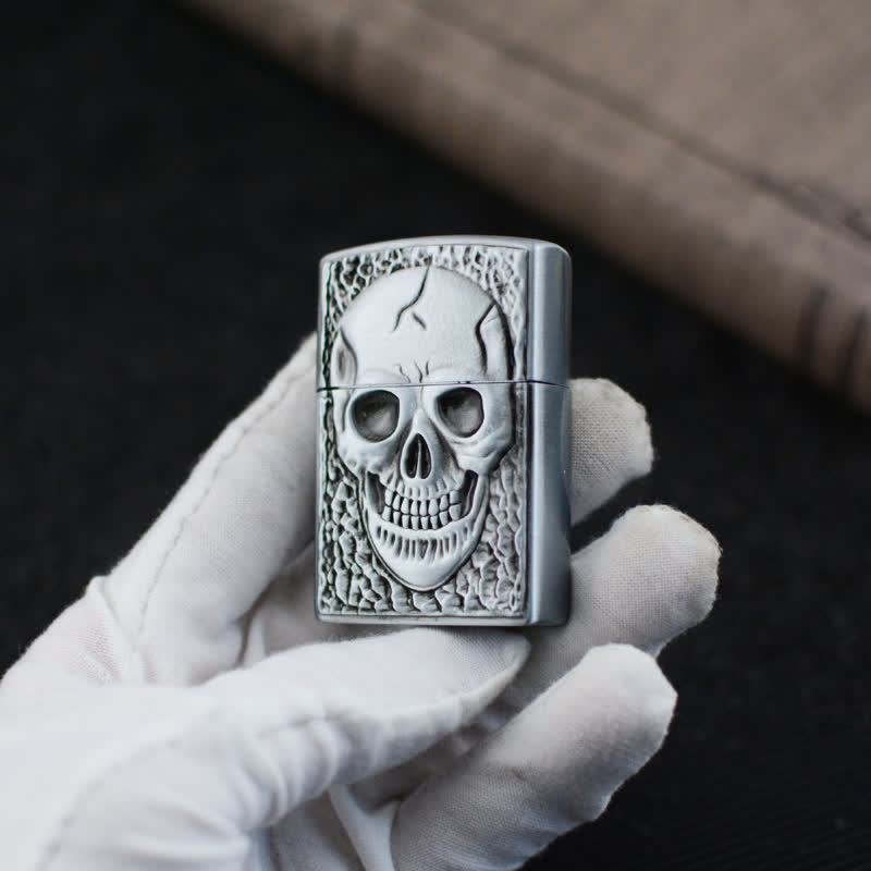 Large Skull Head Design Refillable Butane Lighter