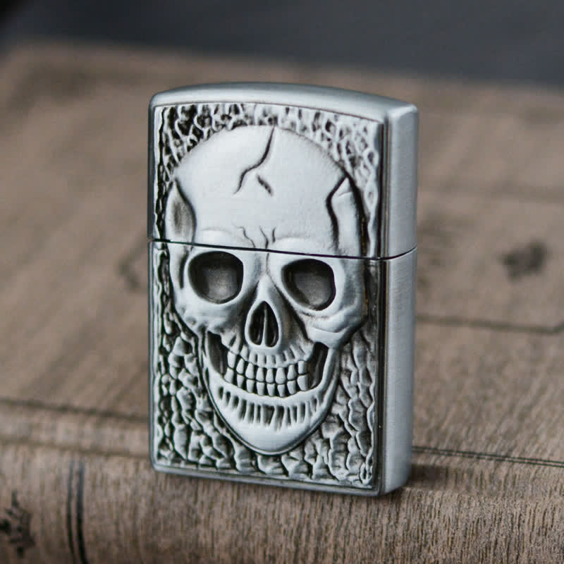 Large Skull Head Design Refillable Butane Lighter