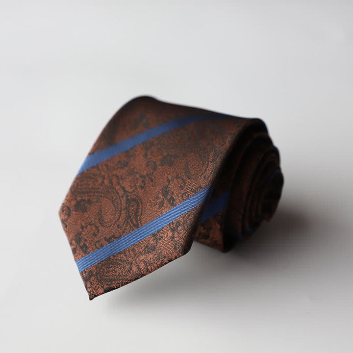 Men's Striped & Paisley Pattern Business Accessories Necktie