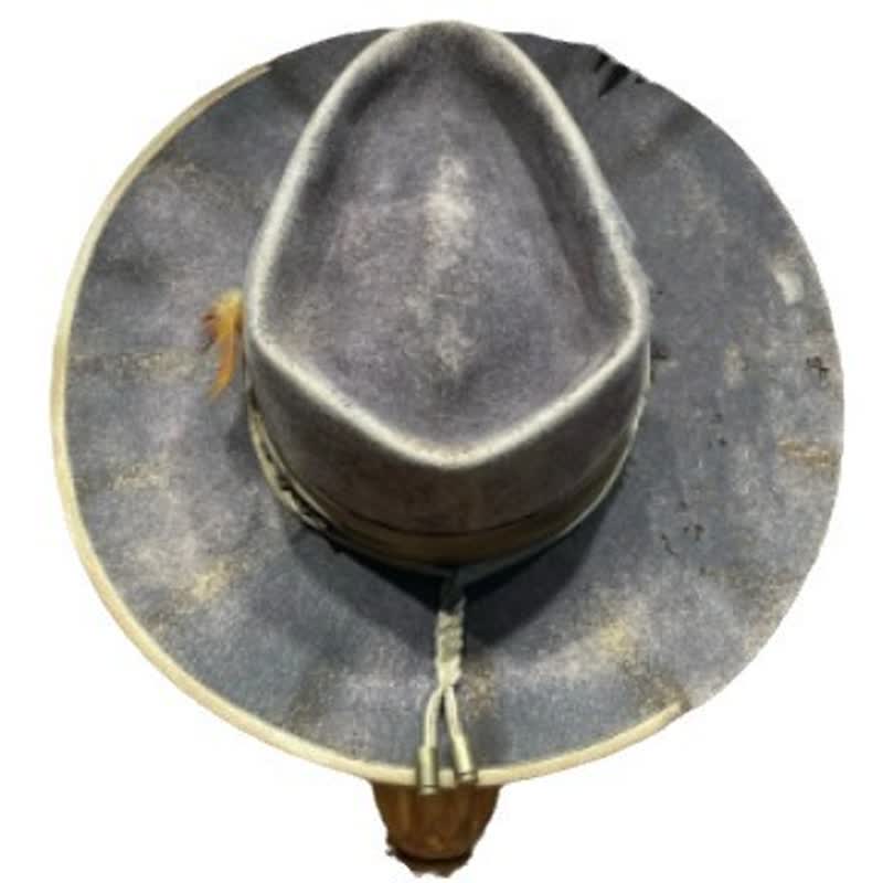 Dark Gray Old-Fashioned Fedoras Feather Cowboy Hat