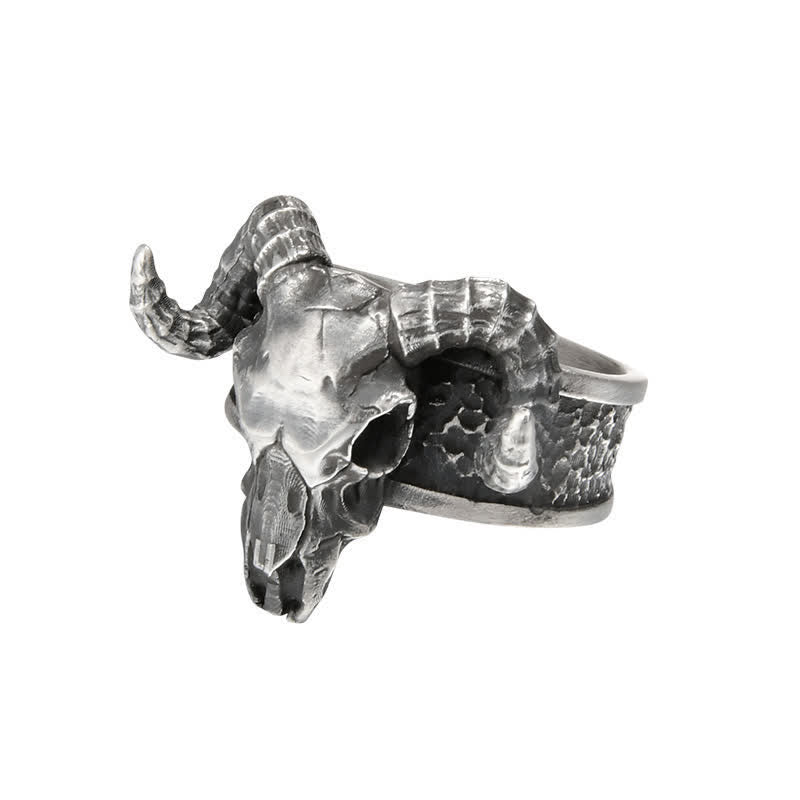 Men's Devil Hell Ghost Goat Opening Adjustable Ring - image 3