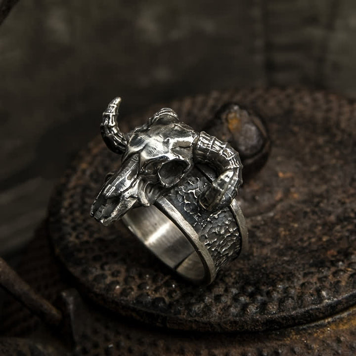 Men's Devil Hell Ghost Goat Opening Adjustable Ring