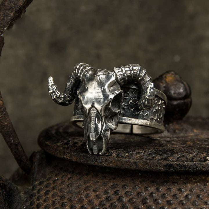 Men's Devil Hell Ghost Goat Opening Adjustable Ring