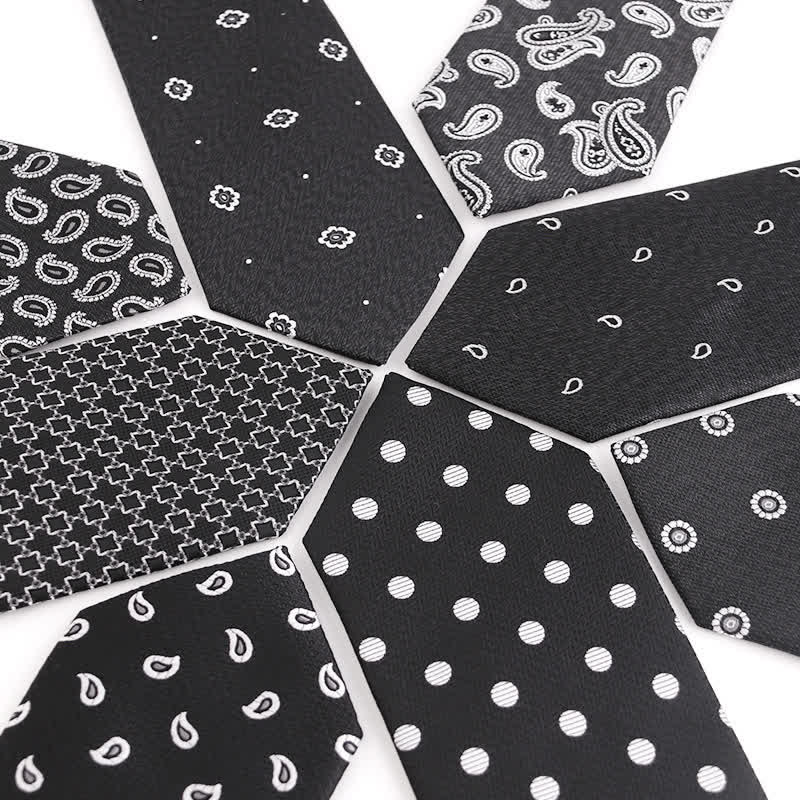 Men's Black & White Series Evening Dress Accessories Necktie