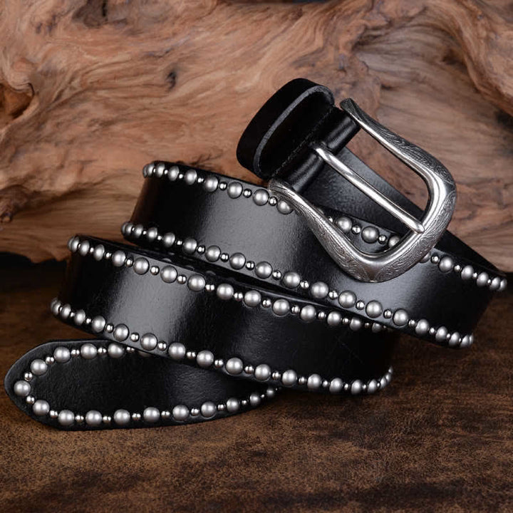 Round Rivets Studded Gothic Clothing Accessories Leather Belt