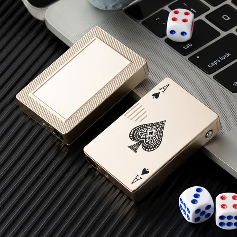 Poker Cards Personalized Custom Back Refillable Butane Lighter