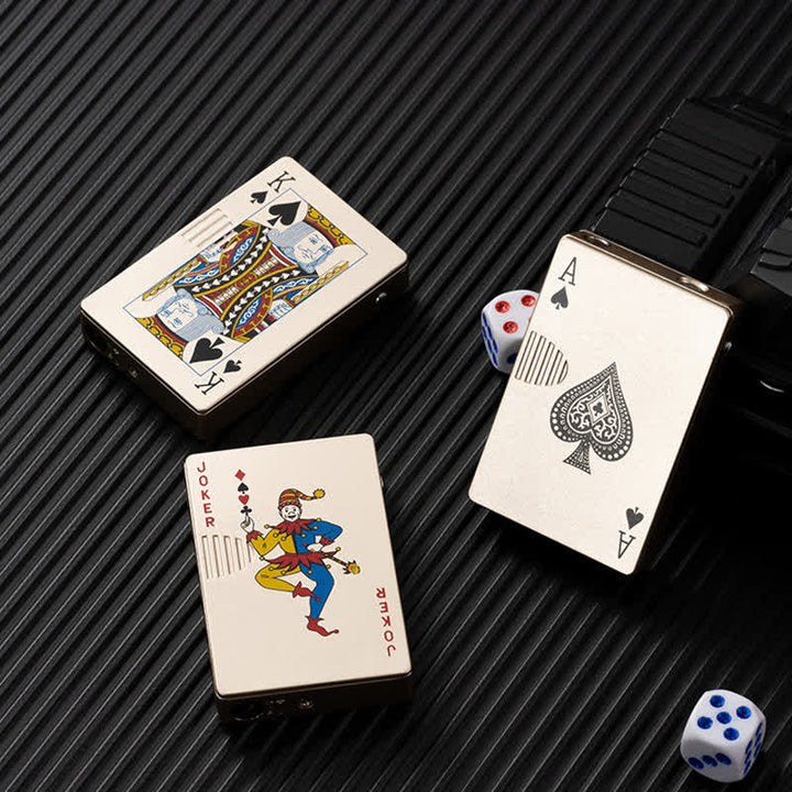 Poker Cards Personalized Custom Back Refillable Butane Lighter