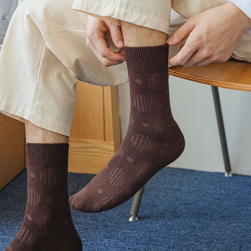 Solid Color Dotted Classic Cotton Crew Socks