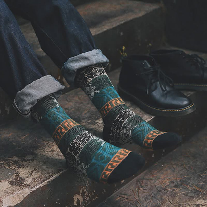 Artistic Native Multi Pattern Cotton Crew Socks