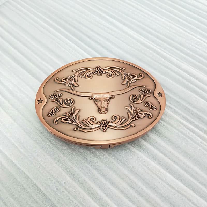 Men's DIY Longhorn Bull Creative Beer Holder Buckle Leather Belt