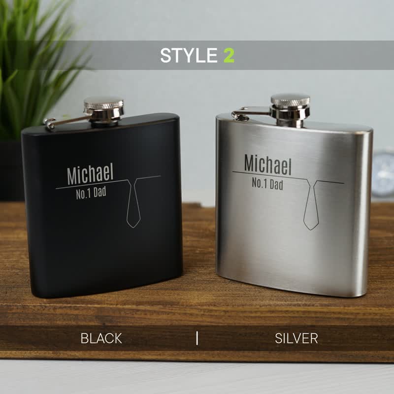 2-10 oz Personalised Engraved Custom Stainless Steel Portable Flask