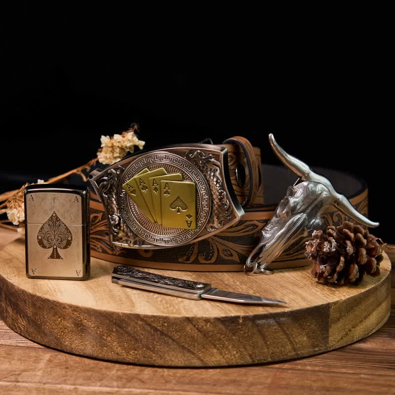 Longhorn Pendant DIY Hidden Knife Poker Belt Buckle Lighter Bundle Set - Bundle Set - image 0