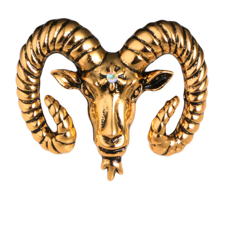 Men's Rams Head Animal Accessories Brooch