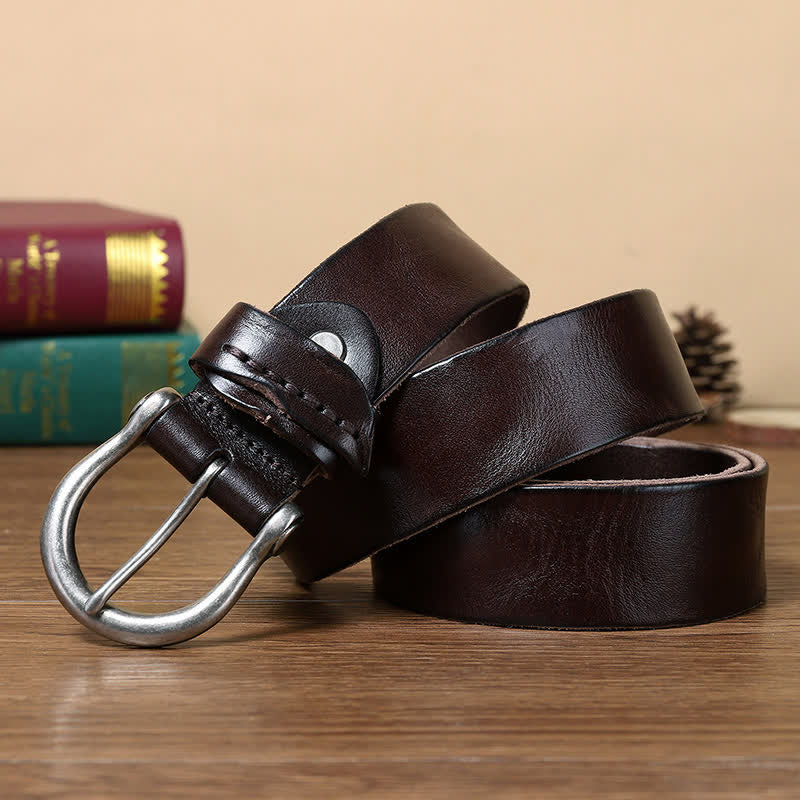 Versatile Fashion Simple Distressed Leather Belt