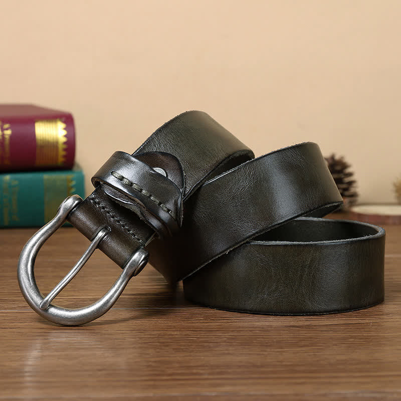 Versatile Fashion Simple Distressed Leather Belt