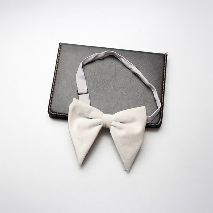 Men's Velvet Oversized Pointed Wedding Bow Tie