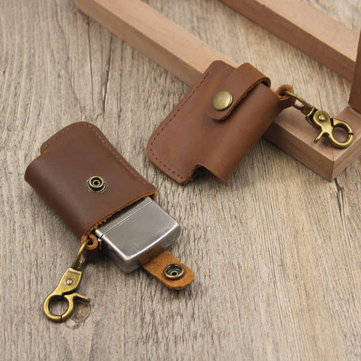 Vintage Waist Hanging Lighter Holder Leather Belt Bag