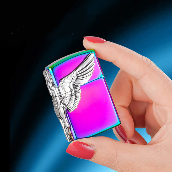 Three Sides 3D Relief Pegasus Refillable Butane Lighter