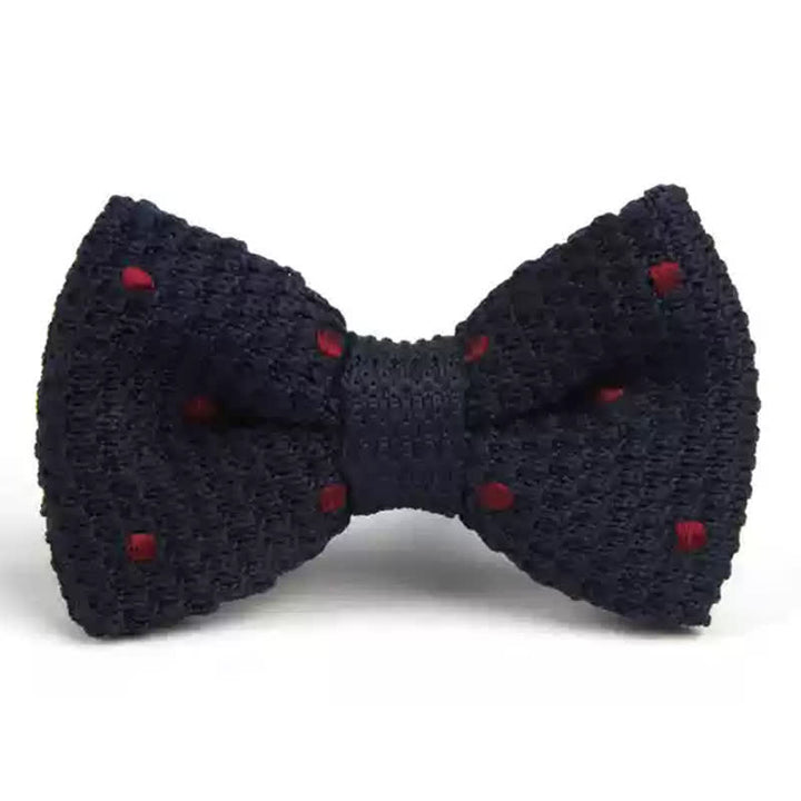 Men's Lively Polka Dotted Knitted Bow Tie