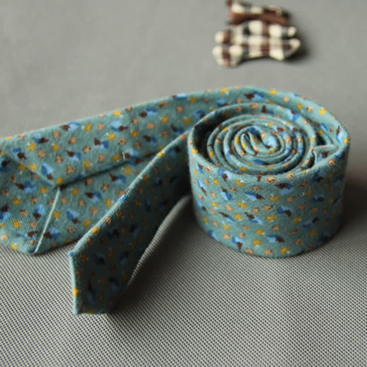 Men's Cute Fresh Floral Casual Cotton Necktie