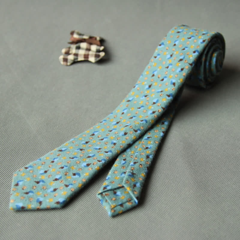 Men's Cute Fresh Floral Casual Cotton Necktie