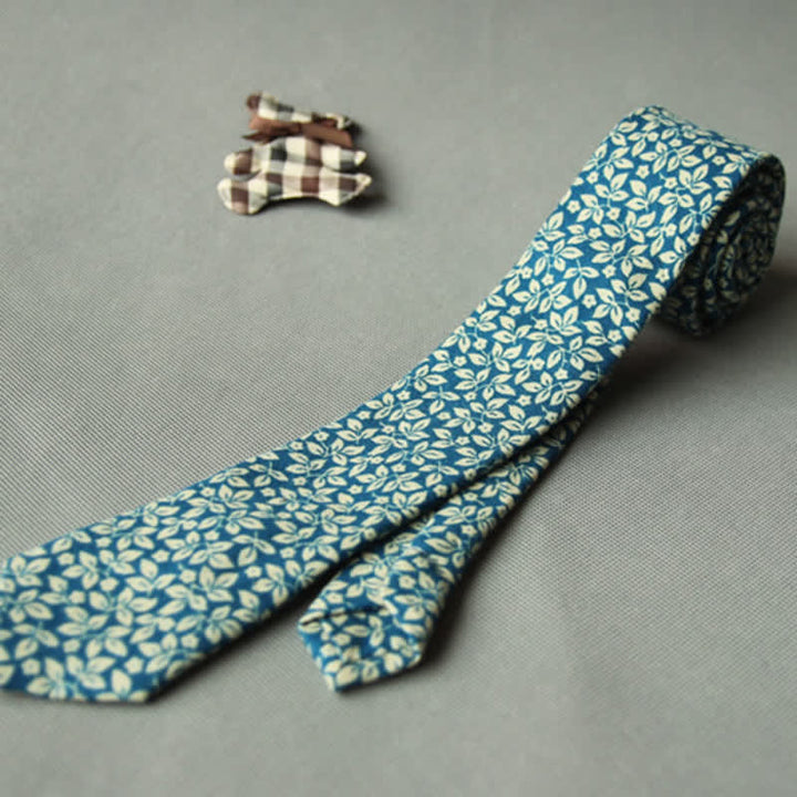 Men's Cute Fresh Floral Casual Cotton Necktie