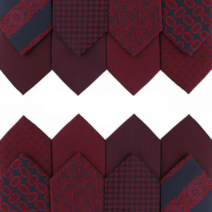 Men's Elegant Deep Wine Red Series Wedding Necktie - image 0