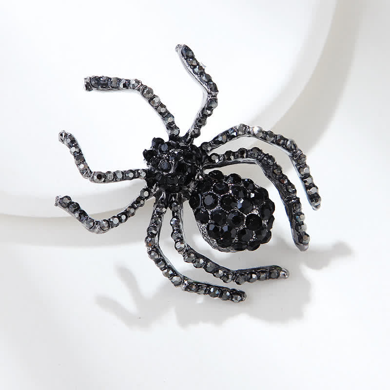 Unisex Vintage Fancy Spider Rhinestone Brooch