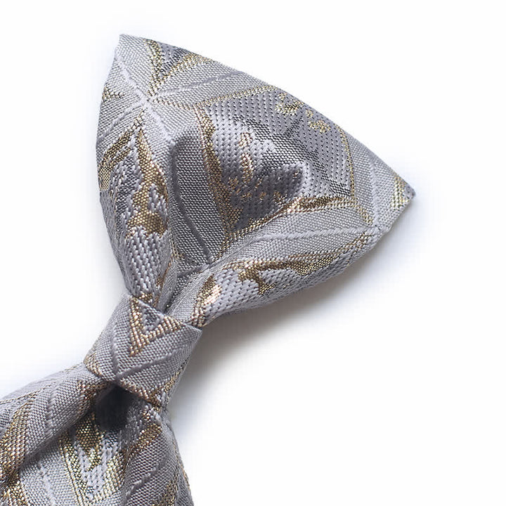 Men's Timeless Delicate Gold Jacquard Bow Tie