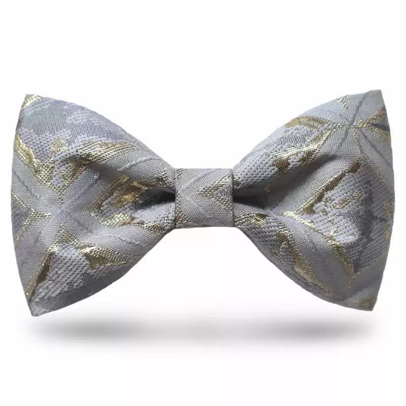 Men's Timeless Delicate Gold Jacquard Bow Tie